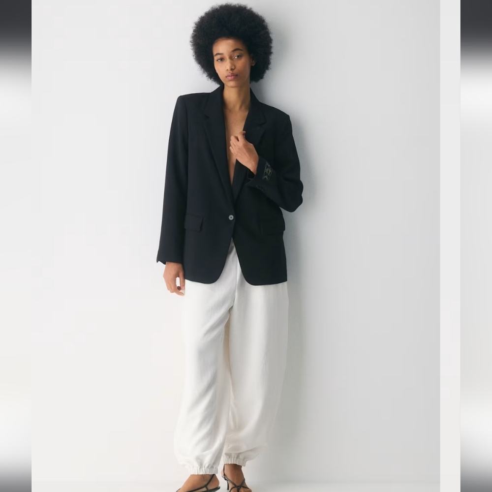 Aritzia Wilfred Single Breast Blazer. Black. Size M.